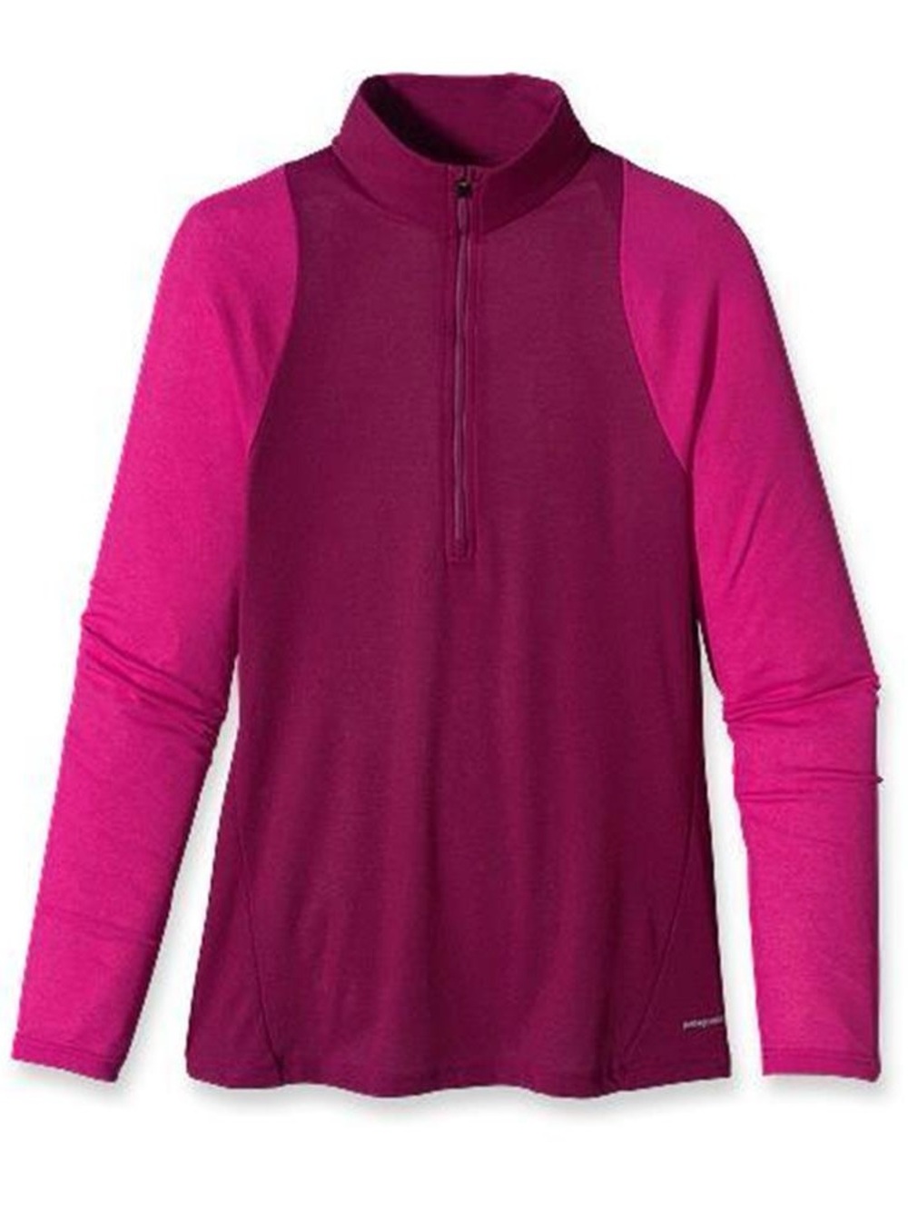 Patagonia Capilene Quarter-Zip - Pink Colorblock, Small